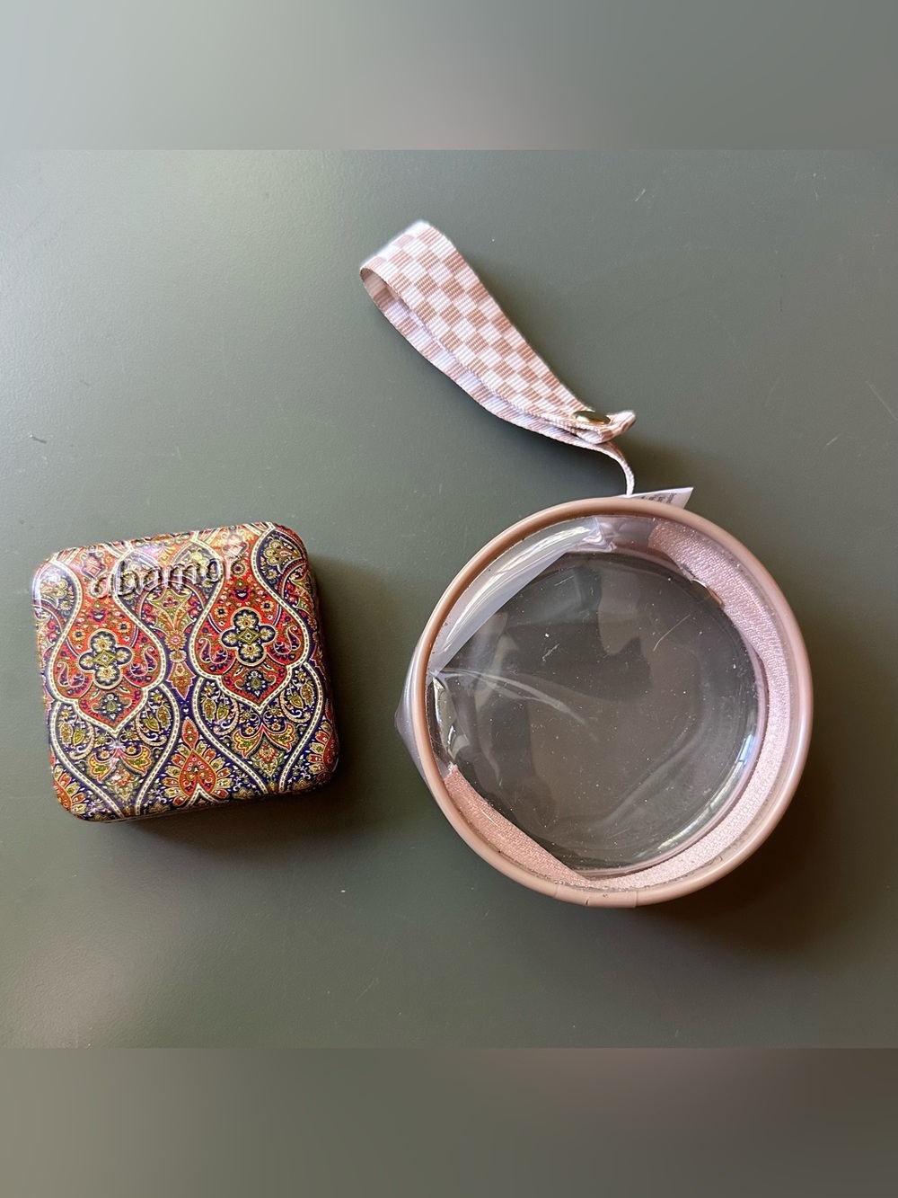 Set of 2 • medication tin and clear coin purse • multi-use